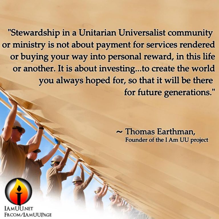 Stewardship Theme Shoreline Unitarian Universalist Society Madison, CT